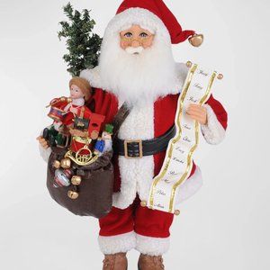 Karen Didion Originals Lighted Vintage-Toy Bag Santa